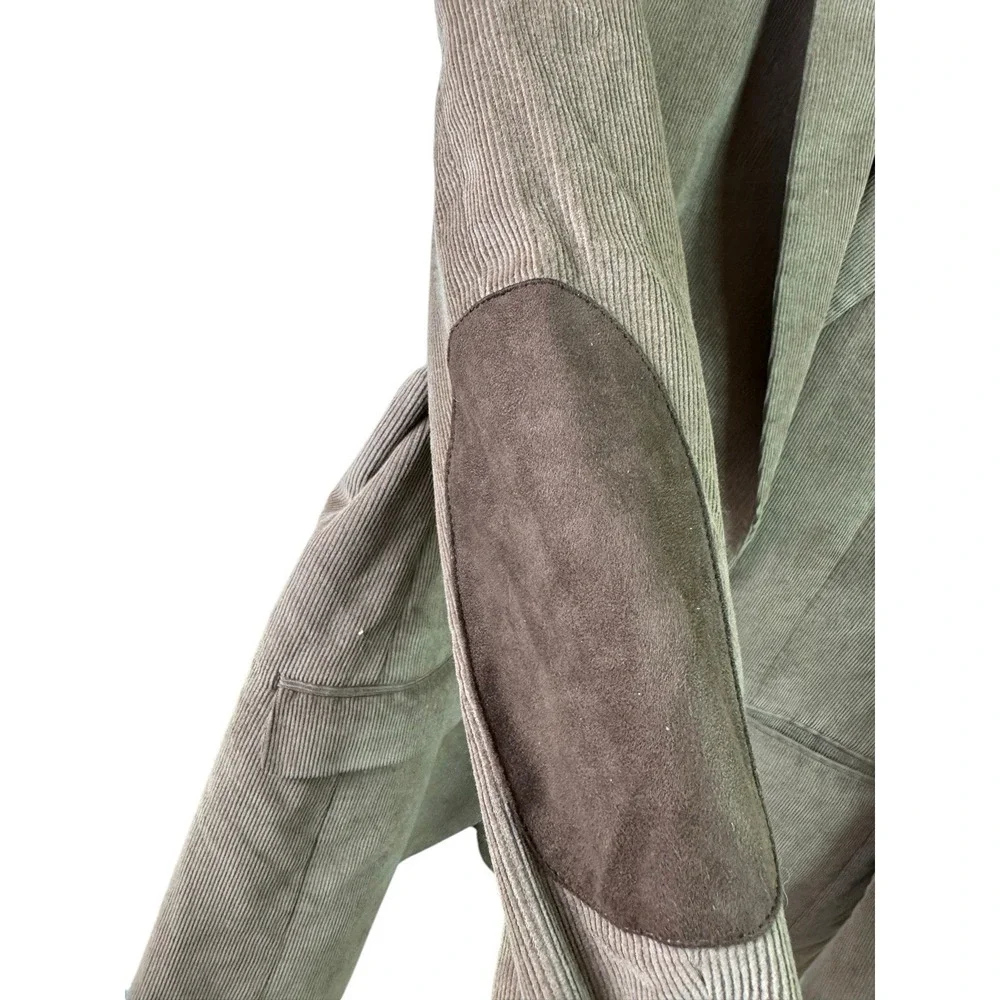 Lauren Ralph Lauren Corduroy Blazer 46R Tan Academia Elbow Patch Sport Coat